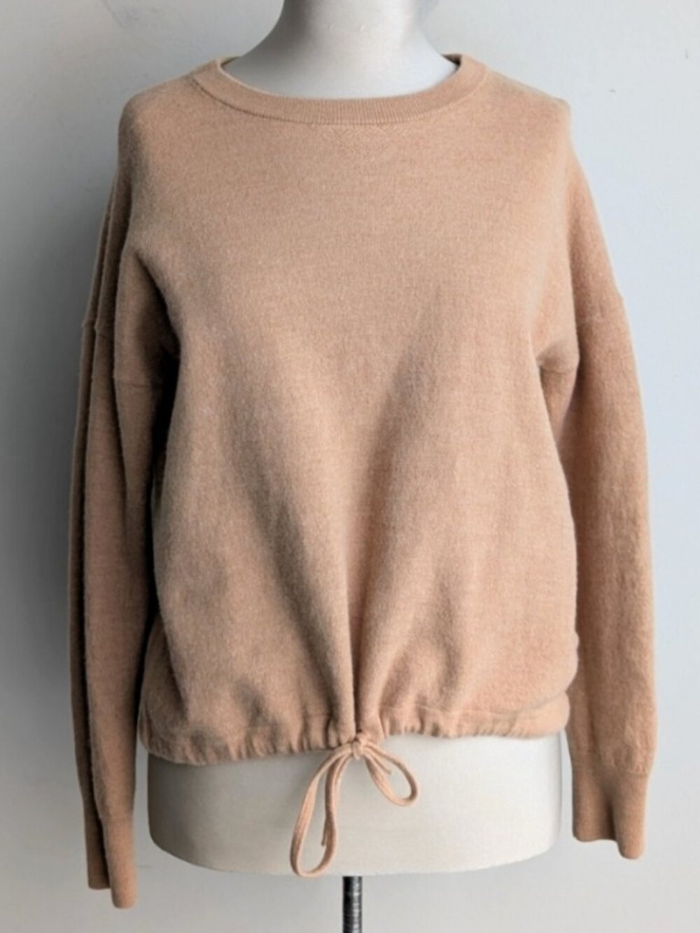 Nicole Miller 100% Merino Wool Tan Sweater